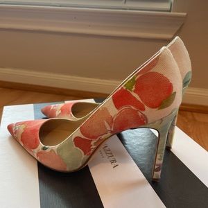 Manolo Blahnik floral pumps